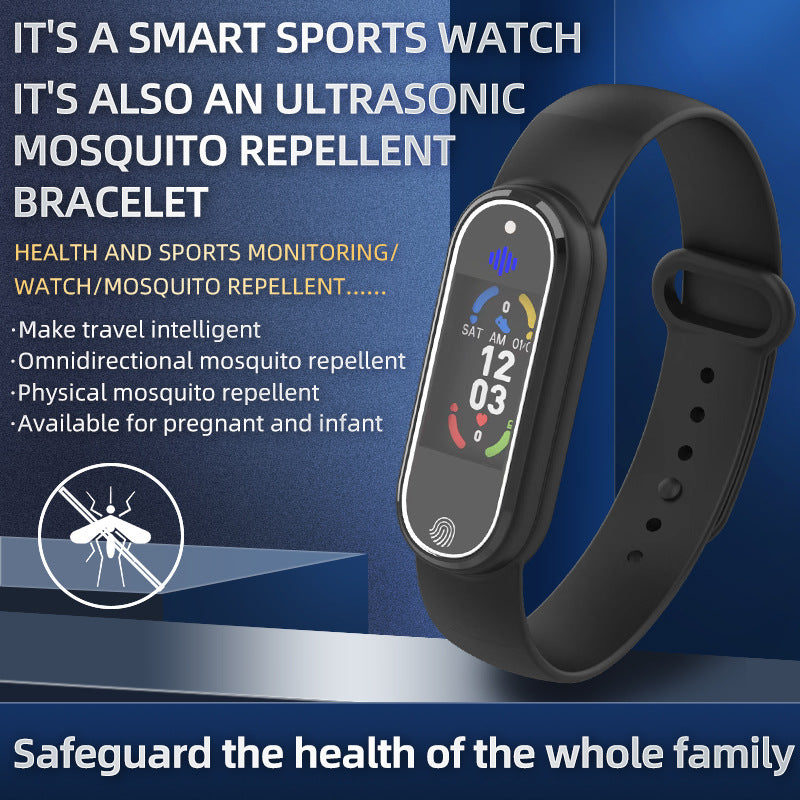 Nova pulseira repelente de mosquitos ultrassônica inseto pulseira relógio portátil repelente pulseira eletrônica anti mosquito bebê crianças adultos