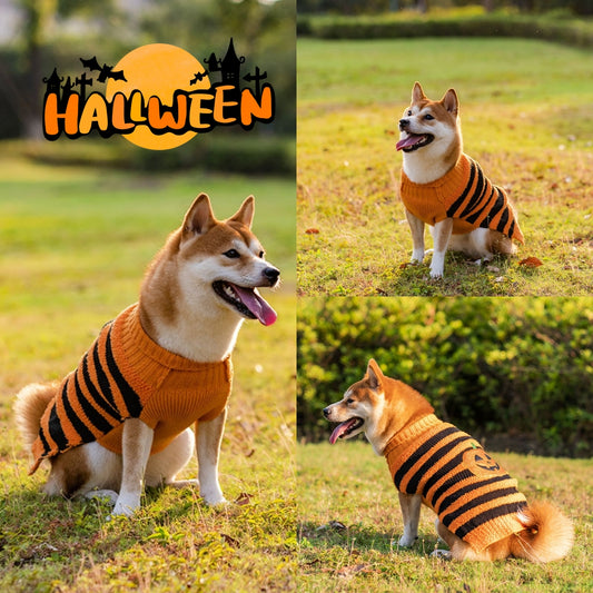 Halloween cão suéteres animal de estimação traje teddy quente lazer camisola cosplay roupas para cães animais de estimação roupas