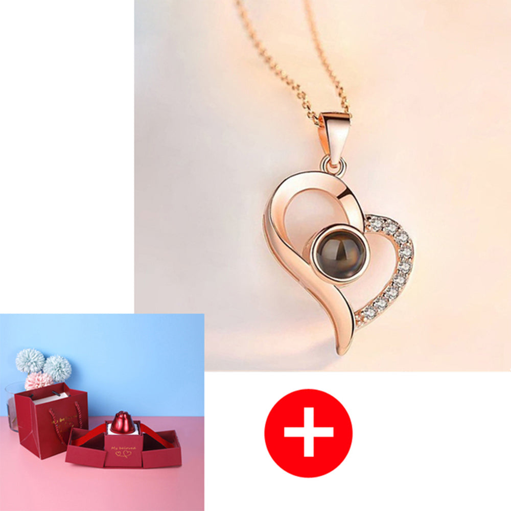 Hot Valentine's Day Gifts, Metal Rose Jewelry Gift Box, Necklace For Wedding, Girlfriend Gifts