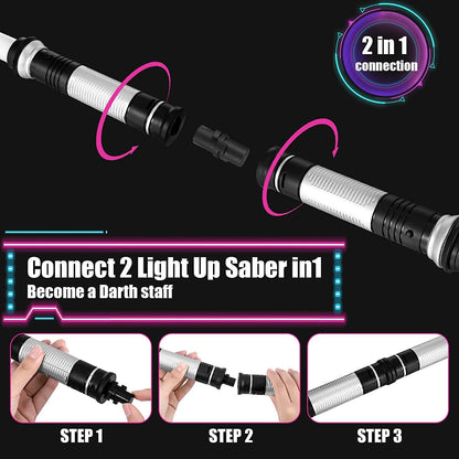 Lightsaber Kids - 2 Pack - LED Light Up Saber With Sound , Sword For Boys Kids Party Favors