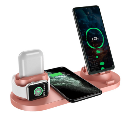 Wireless Charger For IPhone Fast Charging Pad For Phone Watch 6 In 1 Charging Dock Station