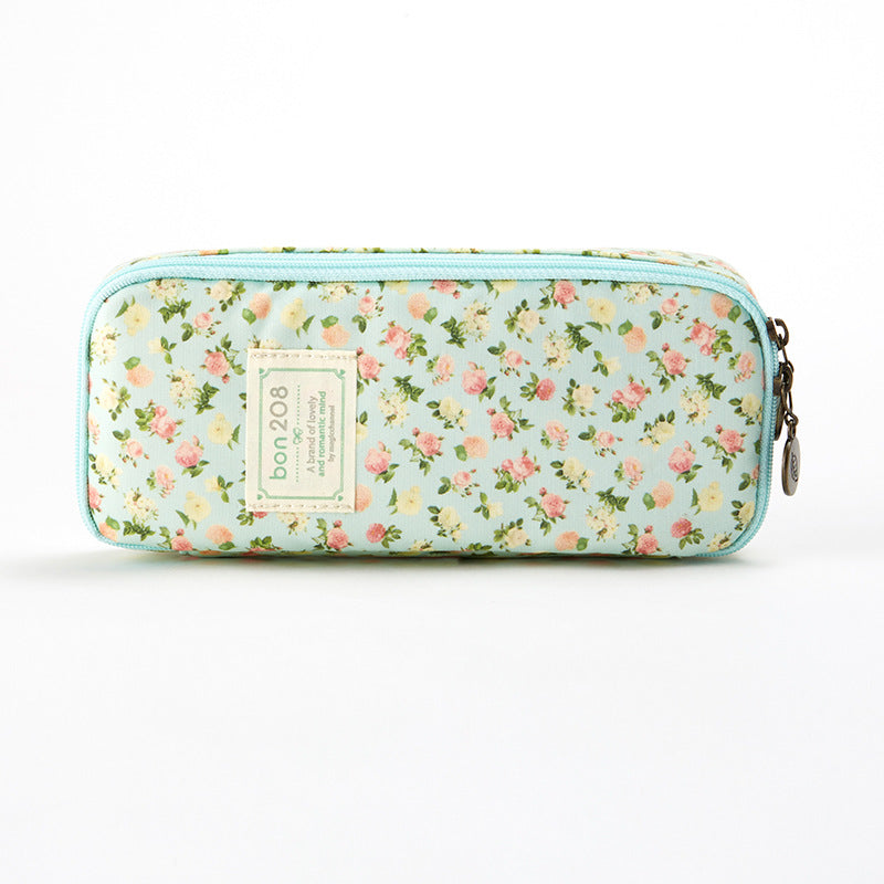 Pastoral Floral Simple Multifunctional Student Stationery Pencil Storage Bag