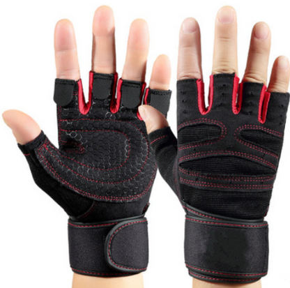 Guantes de gimnasio de medio dedo.