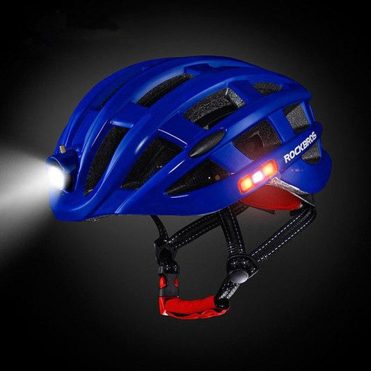 Capacete de ciclismo leve usb recarregável bicicleta ultraleve capacete moldado integralmente mountain road bicicleta mtb capacete 