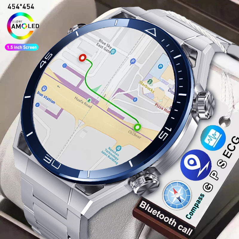 ECG PPG Bluetooth que chama o Smart Watch sem fio do carregador de GPS do compasso