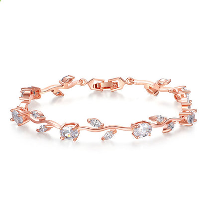 Pulsera de mujer de cristal plateado