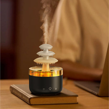 Cloud Rain Air Humidifier Essential Oil Aromatherapy Diffuser USB Mute Mist Air Humidifier With Colorful Light