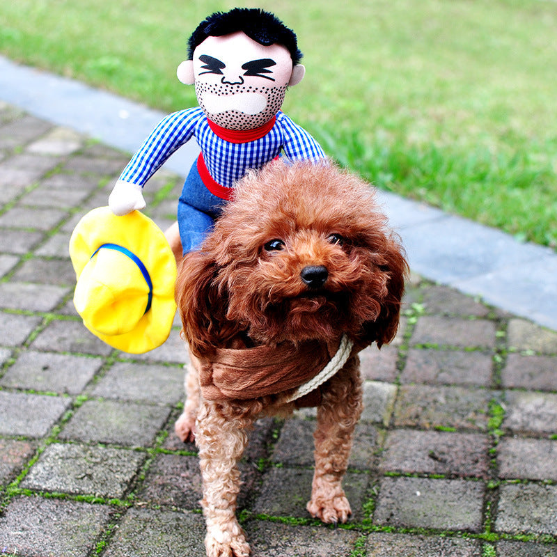 Fantasia de Halloween para animais de estimação Fantasia de cosplay de cachorro ajustável