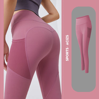 Pantalones de Yoga para mujer, mallas con bolsillo, mallas deportivas para chica, mallas para correr con Control de barriga, pantalones deportivos para mujer