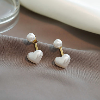 Love Pearl Stud Earrings