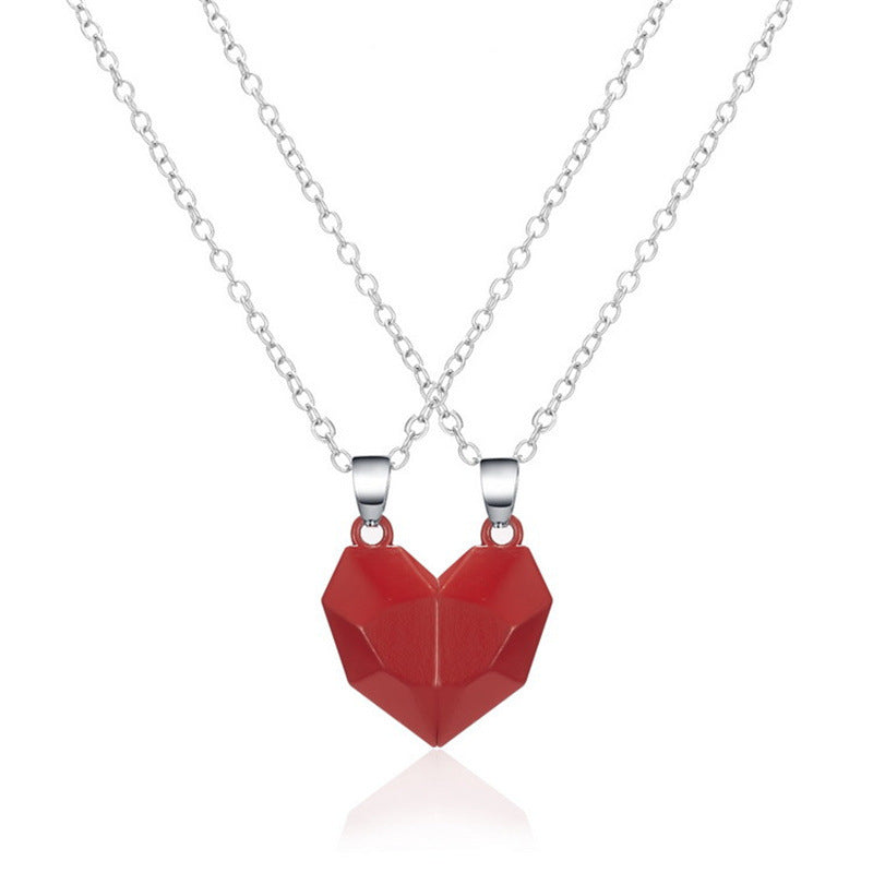 Creative Magnet Necklace Love Heart Couple