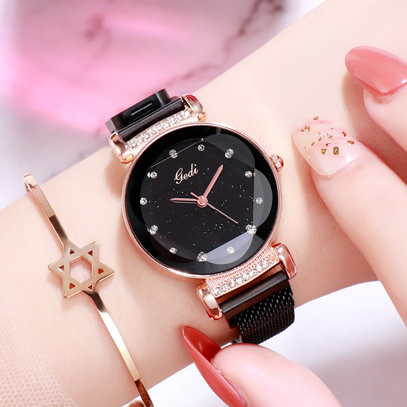 Reloj magnético para mujer, pulsera sencilla que combina con todo