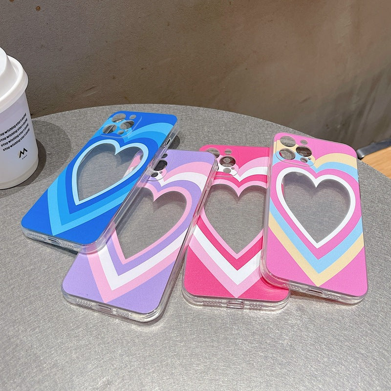 Photo Colour Pattern Love High Transparent TPU All-inclusive Soft Shell