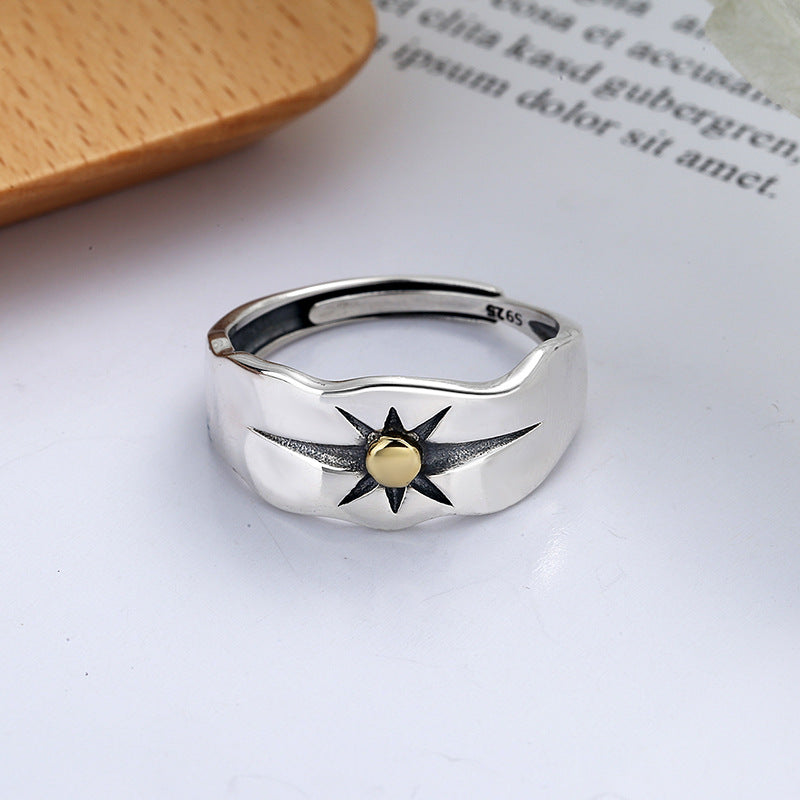 Women's Fashion Sterling Silver Indian Sun Ray Ring