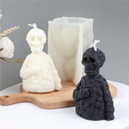 Zombie Skull Halloween Silicone Candle Mold