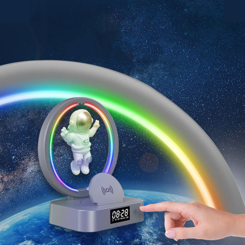 Levitação magnética bluetooth alto-falante astronauta casa rgb mini rádio tws caixa de som ao ar livre sem fio subwoofer tf aux usb