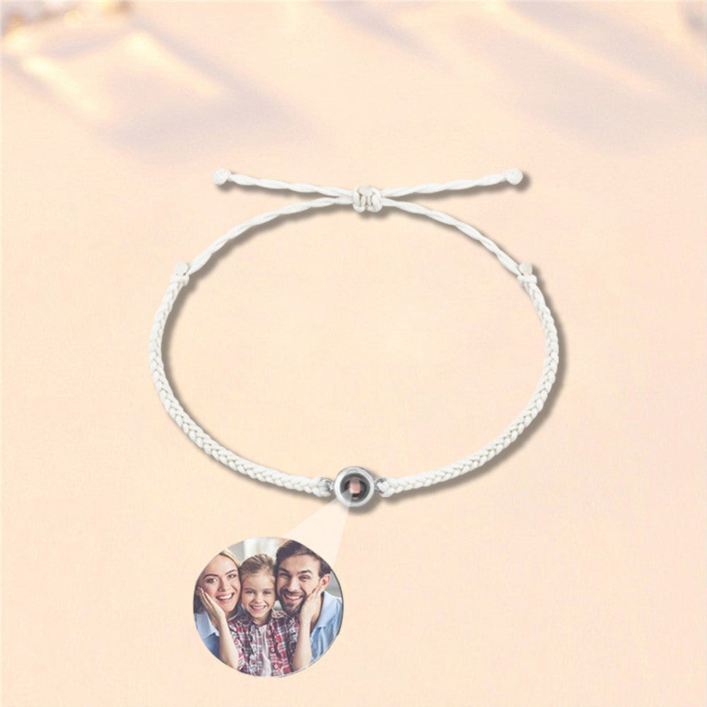 Pulsera personalizada con proyección de fotos en color, joyería para hombres y mujeres, regalo del día de San Valentín