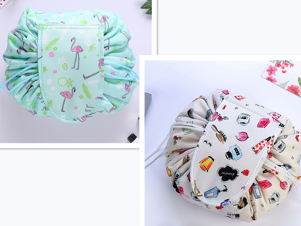 Small  Lazy Drawstring Cosmetic Bag Portable