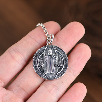 S925 Silver Retro Craft Silver Pendant Fashion Religious