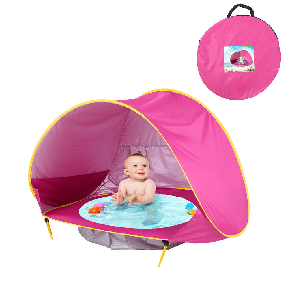 Tienda de playa para bebé, tienda para acampar al aire libre para niños, fácil plegado, impermeable, toldo para el sol, protección UV