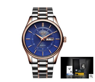 Business Waterproof Steel Belt Watch Men's Multi-function Luminous