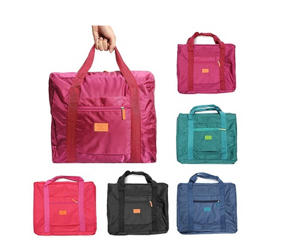 Bolsa de viaje portátil, bolso de nailon de gran capacidad, bolsa plegable para almacenamiento de equipaje