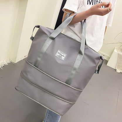 Bolsa de viaje con doble separación en seco y mojado, impermeable, de gran capacidad, para gimnasio, Fitness, Weekender durante la noche para mujer