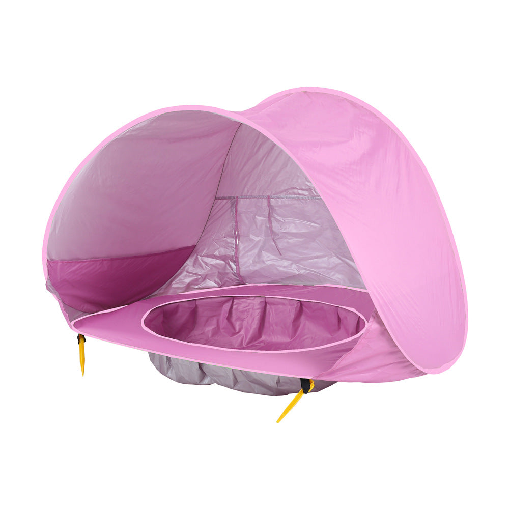 Tienda de playa para bebé, tienda para acampar al aire libre para niños, fácil plegado, impermeable, toldo para el sol, protección UV