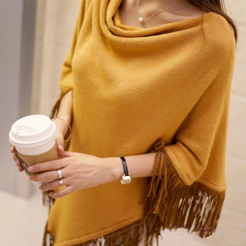 Sweater cloak shawl