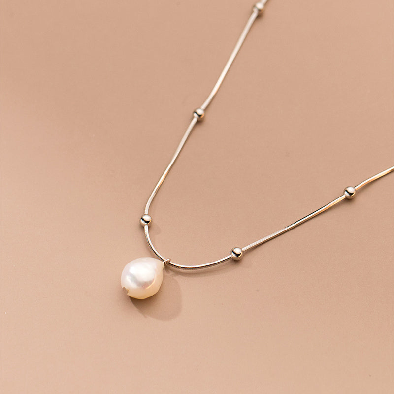 Sterling Silver Simple Light Luxury Necklace