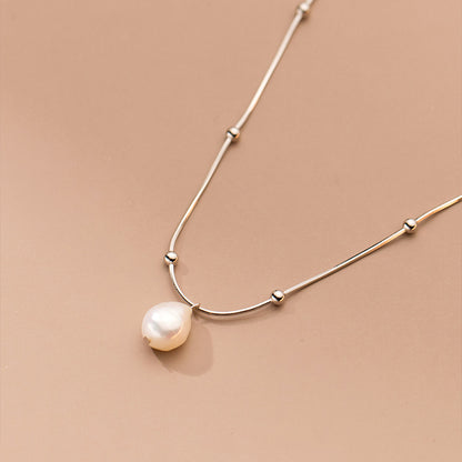 Sterling Silver Simple Light Luxury Necklace