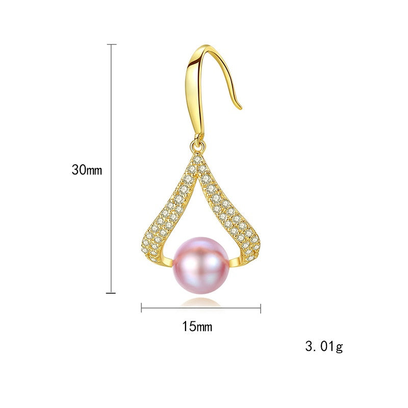 New pearl earrings with water drops