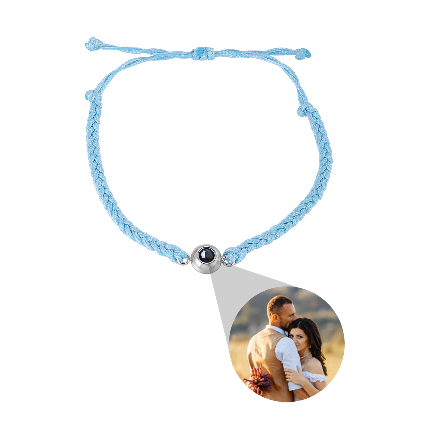 Pulsera personalizada con proyección de fotos en color, joyería para hombres y mujeres, regalo del día de San Valentín