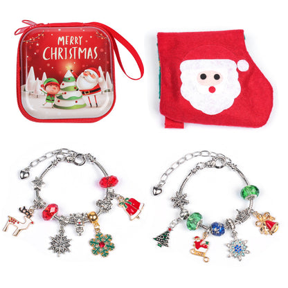 Conjunto de boneco de neve de Natal com pulseira de moda infantil