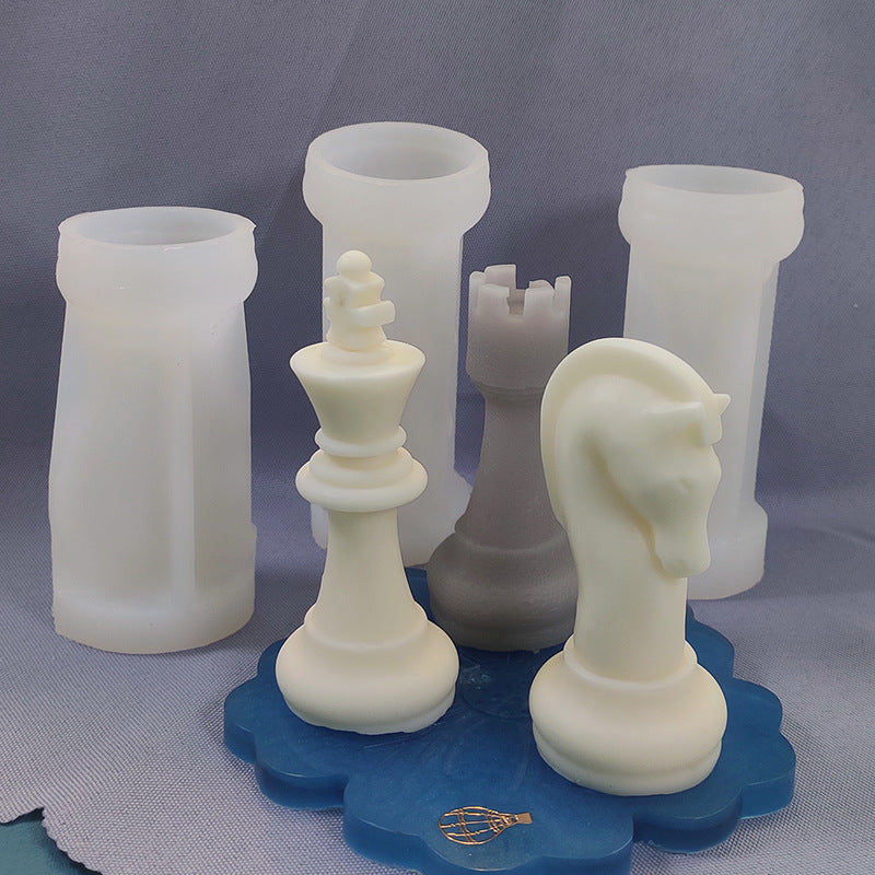 Chess Scented Candle Silicone Mold DIY