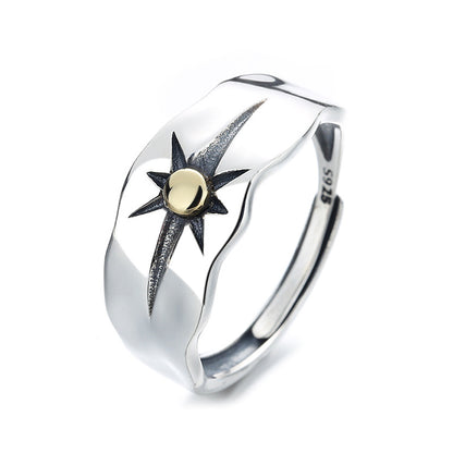 Women's Fashion Sterling Silver Indian Sun Ray Ring