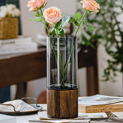 Flores hidropônicas de vidro, rosas, lírios, arranjo de mesa para sala de estar, decoração