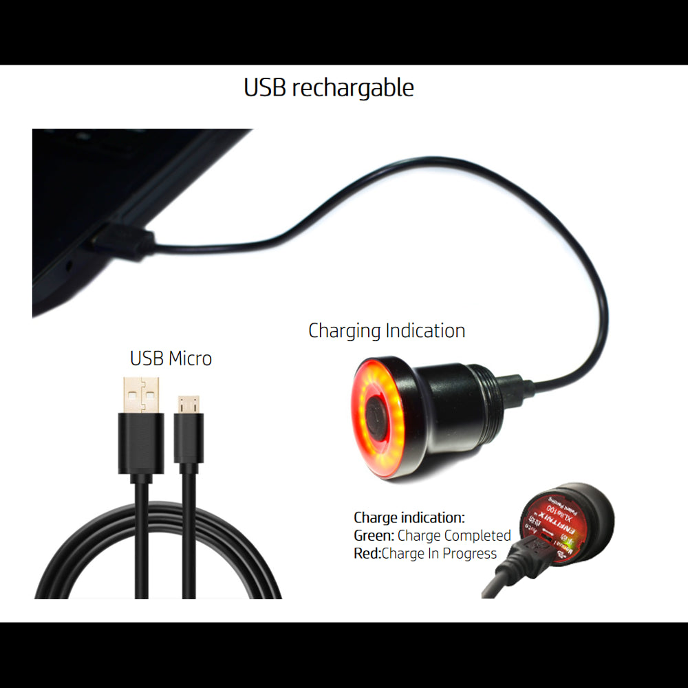 Luz trasera de carga USB inteligente