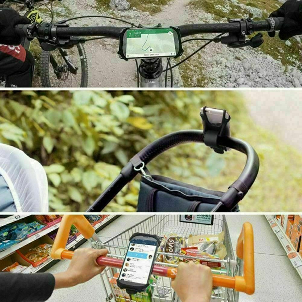 Bicicleta motocicleta mtb guiador silicone suporte de montagem para celular gps