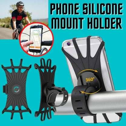 Bicicleta motocicleta mtb guiador silicone suporte de montagem para celular gps