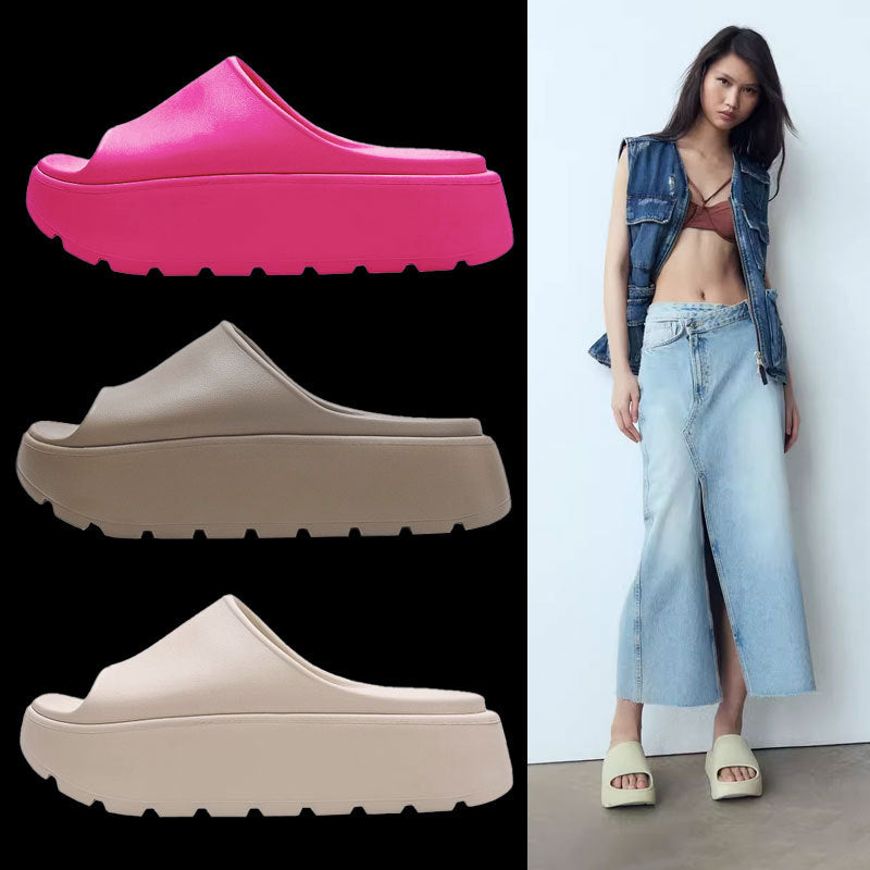 Sandalias de plataforma de suela gruesa de moda de verano para mujer