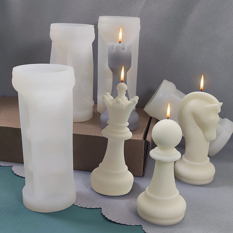 Chess Scented Candle Silicone Mold DIY