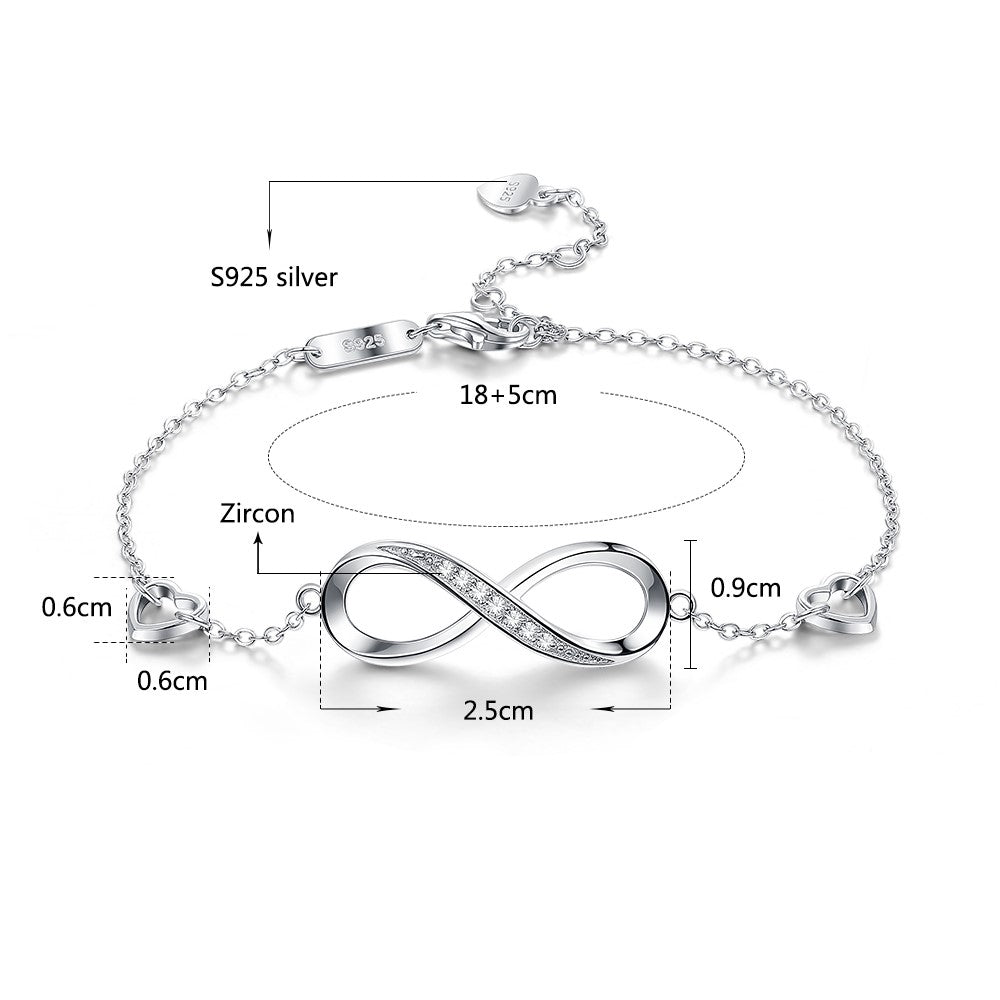 Sterling Silver Infinite Bracelet