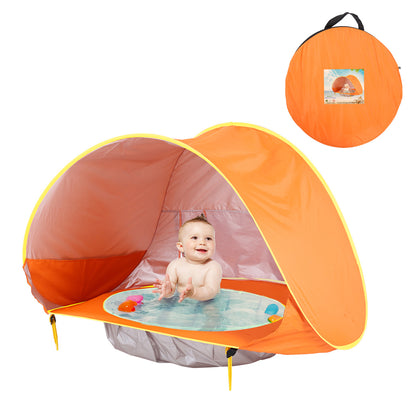 Tienda de playa para bebé, tienda para acampar al aire libre para niños, fácil plegado, impermeable, toldo para el sol, protección UV