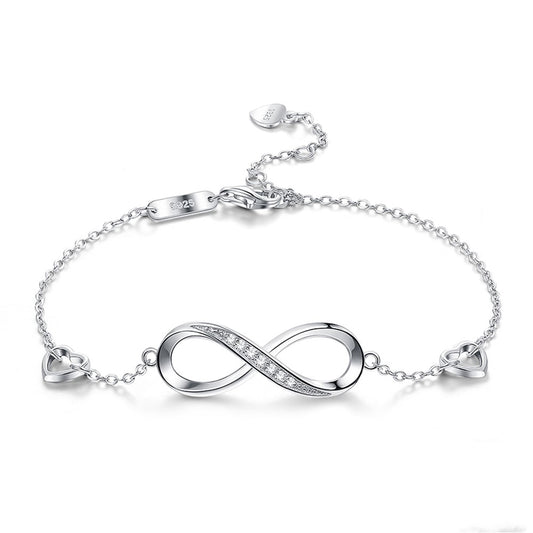 Pulsera Infinita de Plata de Ley