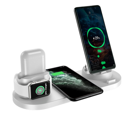 Wireless Charger For IPhone Fast Charging Pad For Phone Watch 6 In 1 Charging Dock Station