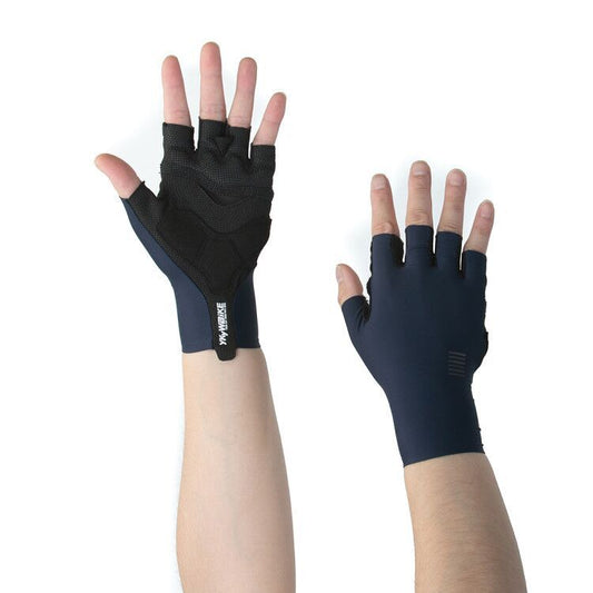 Ciclismo Transpirable Color Sólido Guantes Deportes Antideslizante Antiimpacto Cuna de medio dedo