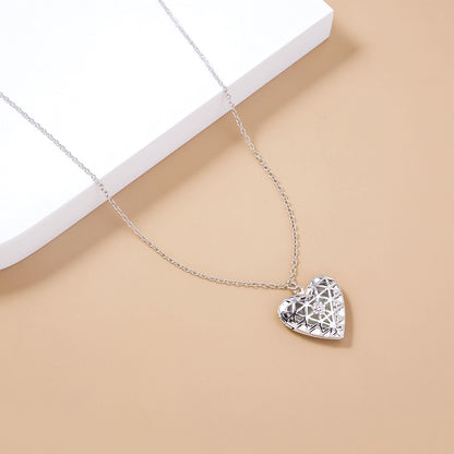 Hollow Luminous Heart Necklace Pendant