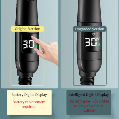 38 Degrees Water Stop Temperature Display Digital Display Shower Head