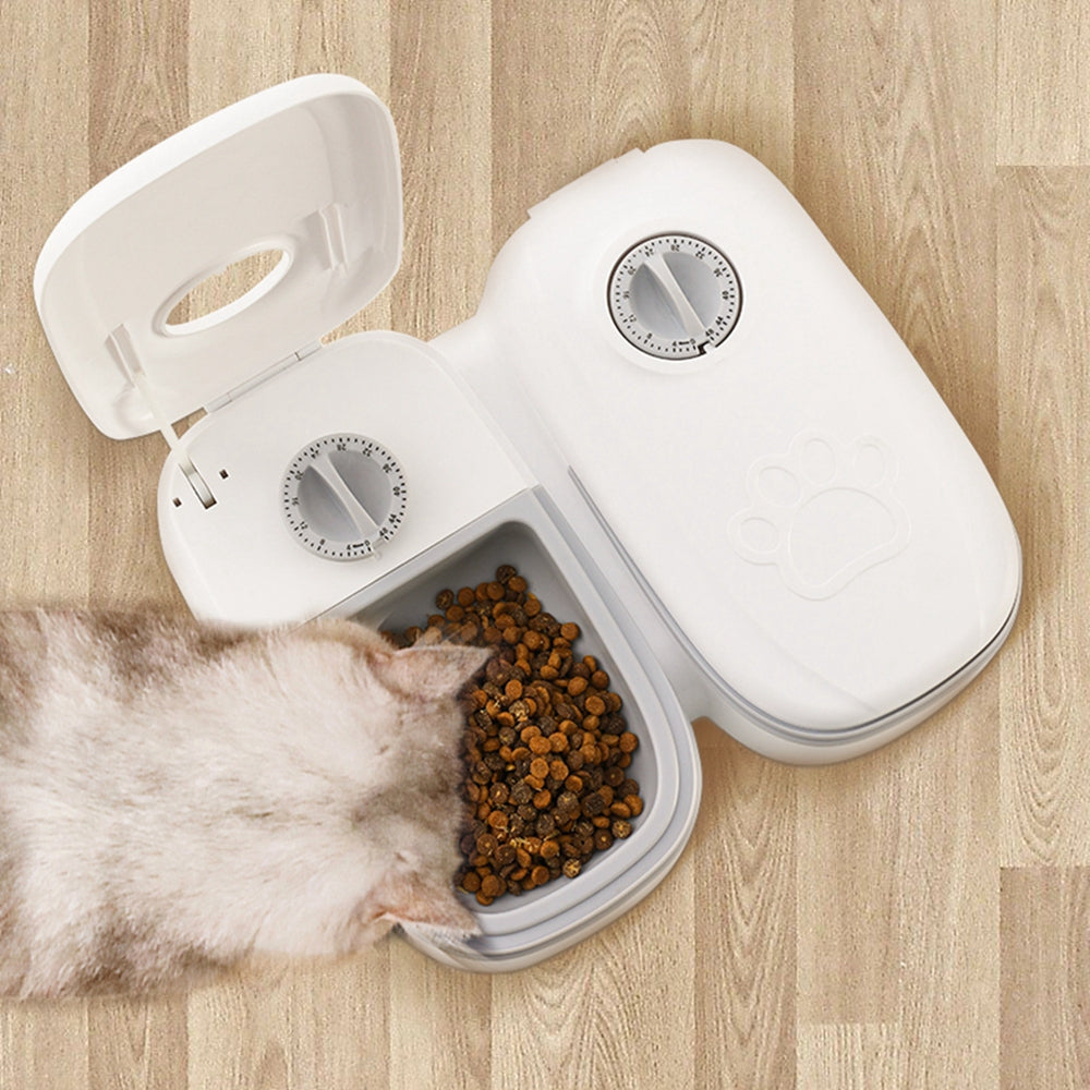 Alimentador automático para animais de estimação, dispensador de comida inteligente para gatos, cães, temporizador, tigela de aço inoxidável, alimentação automática para cães e gatos, suprimentos para animais de estimação